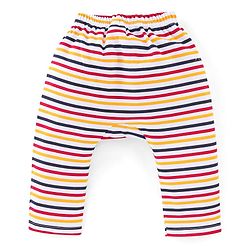 Babyhug Interlock Cotton Knit Full Length Diaper Pants Teddy Print Pack of 3 - Red & Yellow