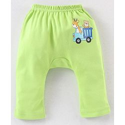 Babyhug Cotton Diaper Pants Striped & Car Print Pack of 3 - Blue & Green