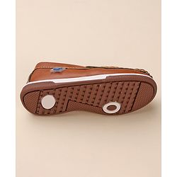 Cute Walk by Babyhug Formal & Partywear Slip On Shoes with Applique - Brown