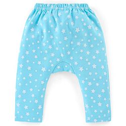 Babyhug Interlock Cotton Knit Full Length Diaper Pants Space Print Pack of 3 - Orange White & Blue
