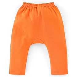 Babyhug Interlock Cotton Knit Full Length Diaper Pants Space Print Pack of 3 - Orange White & Blue
