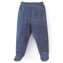 Babyhug Cotton Booties Pant Striped & Star Print Pack of 3 - Blue & Red