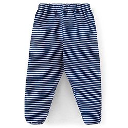 Babyhug Cotton Booties Pant Striped & Star Print Pack of 3 - Blue & Red
