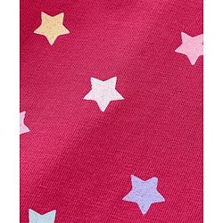 Babyhug Cotton Full Sleeves Night Suit Stars Print- Pink