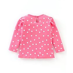 Babyhug Single Jersey Full Sleeves Night Suit Text Print - Pink