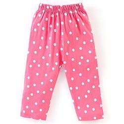Babyhug Single Jersey Full Sleeves Night Suit Text Print - Pink
