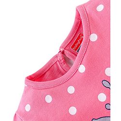 Babyhug Single Jersey Full Sleeves Night Suit Text Print - Pink