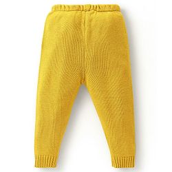 Babyhug Full Sleeves Baby Sweater Set Chevron Design - Mustard