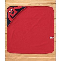 Babyhug Terry Woven Towel with Hood L 76 X B 76 cm - Red