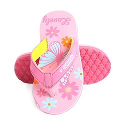 Cute Walk by Babyhug Slip On Butterfly Printed Flip Flop - Pink