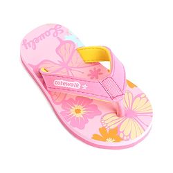 Cute Walk by Babyhug Slip On Butterfly Printed Flip Flop - Pink
