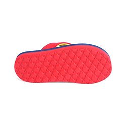 Cute Walk by Babyhug Flip Flops with Back Strap Smiley Print - Red