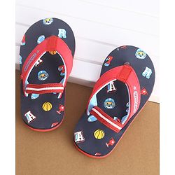 Cute Walk by Babyhug Flip Flops Sports Print - Red