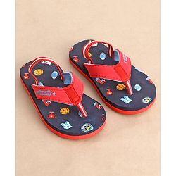 Cute Walk by Babyhug Flip Flops Sports Print - Red