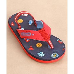 Cute Walk by Babyhug Flip Flops Sports Print - Red