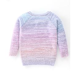 Babyhug Knitted Full Sleeves Text Design Sweater - Multicolour