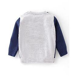 Babyhug Full Sleeves Cable Knit Pullover - Multicolour