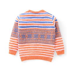 Babyhug  Knit Full Sleeves Stripes Pullover -  Multicolour