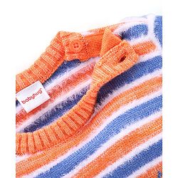 Babyhug  Knit Full Sleeves Stripes Pullover -  Multicolour