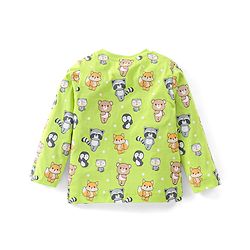 Babyhug Cotton Full Sleeves Night Suit Bear & Koala Print - Green