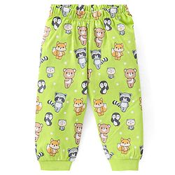 Babyhug Cotton Full Sleeves Night Suit Bear & Koala Print - Green