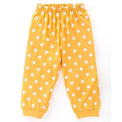 Babyhug Cotton Knit Full Sleeves Night Suit Teddy Print - Navy Blue & Yellow