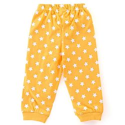 Babyhug Cotton Knit Full Sleeves Night Suit Teddy Print - Navy Blue & Yellow