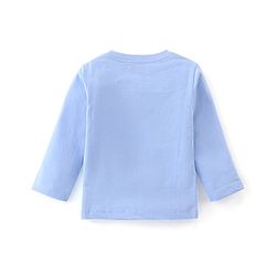 Babyhug Single Jersey Cotton Knit Full Sleeves Night Suit with Astronaut & Stars Print - Blue