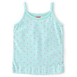 Babyhug 100% Cotton Knit Sleeveless Slips Stripes & Heart Print Pack of 3 - Purple Pink & Blue