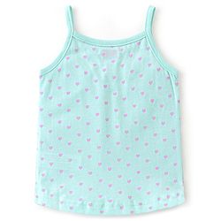 Babyhug 100% Cotton Knit Sleeveless Slips Stripes & Heart Print Pack of 3 - Purple Pink & Blue