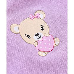 Babyhug 100% Cotton Knit Sleeveless Slips Stripes & Heart Print Pack of 3 - Purple Pink & Blue