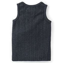 Babyhug Cotton Pull Over Sleeveless Solid Thermal Vest- Dark Grey