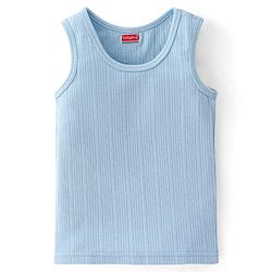 Babyhug Sleeveless Solid Thermal Vest - Blue