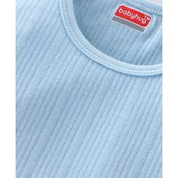 Babyhug Sleeveless Solid Thermal Vest - Blue