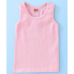 Babyhug Cotton Sleeveless Thermal Vest - Pink