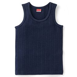 Babyhug Sleeveless Solid Thermal Vest - Blue