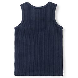 Babyhug Sleeveless Solid Thermal Vest - Blue
