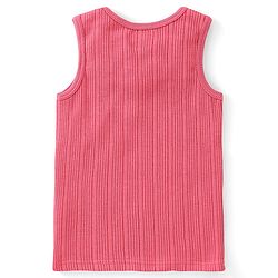Babyhug Cotton Sleeveless Thermal Vest - Dark Pink