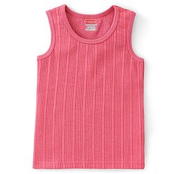 Babyhug Cotton Sleeveless Thermal Vest - Dark Pink