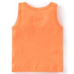 Babyhug Single Jersey Sleeveless Sando Stripes & Caterpillar Print Pack of 3 - Orange & Blue