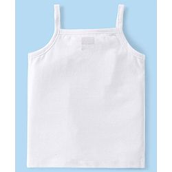 Babyhug 100%  Organic Cotton Sleeveless Slips Pack Of 3 - White