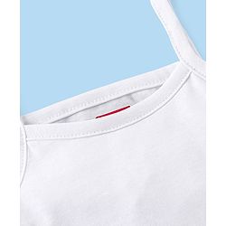 Babyhug 100%  Organic Cotton Sleeveless Slips Pack Of 3 - White