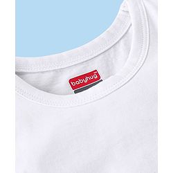 Babyhug 100% Organic Cotton Sleeveless Sando Pack Of 3 - White