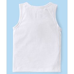 Babyhug 100% Organic Cotton Sleeveless Sando Pack Of 3 - White