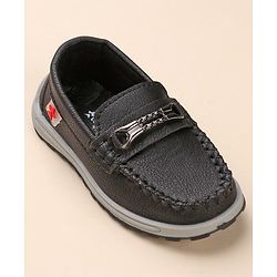 Cute Walk by Babyhug Slip On Formal Shoes - Black
