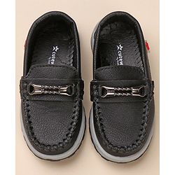 Cute Walk by Babyhug Slip On Formal Shoes - Black