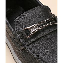 Cute Walk by Babyhug Slip On Formal Shoes - Black