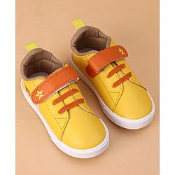 Cute Walk by Babyhug Casual Shoes with Velcro Closure Tiger Print - Yellow