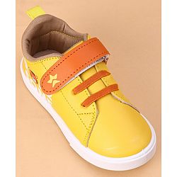 Cute Walk by Babyhug Casual Shoes with Velcro Closure Tiger Print - Yellow