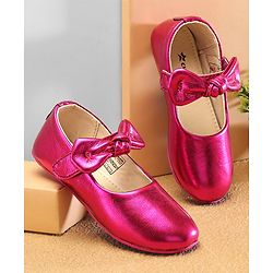 Cute Walk by Babyhug Velcro Closure Ballerina Bow Applique - Fuschia